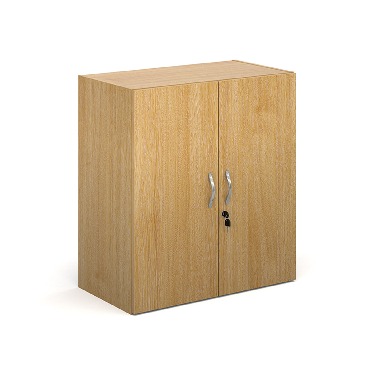 Up to 1200mm High Contract double door cupboard 830mm high with 1 shelf - oak