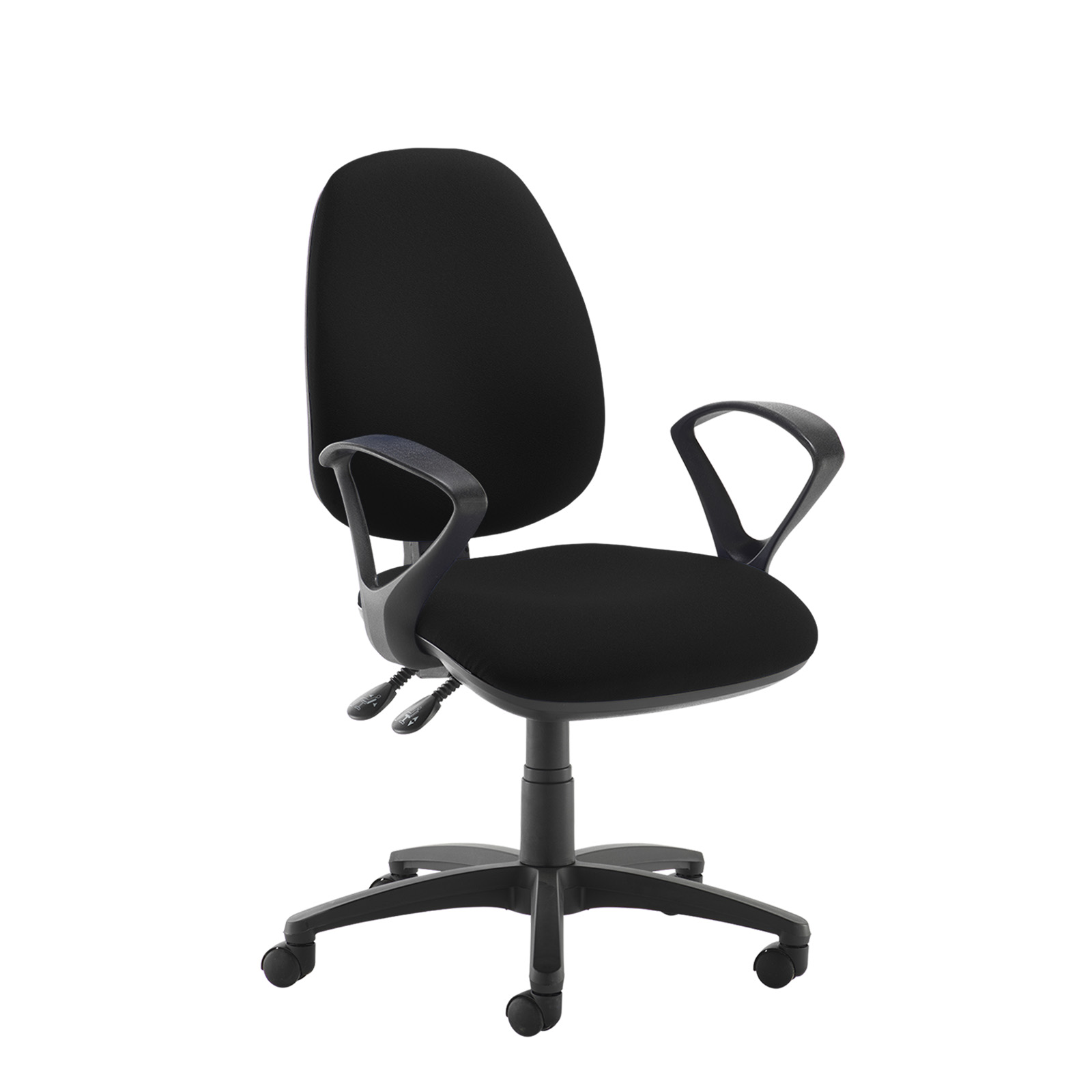 Desk Chairs Jota high back operator chair with fixed arms - black