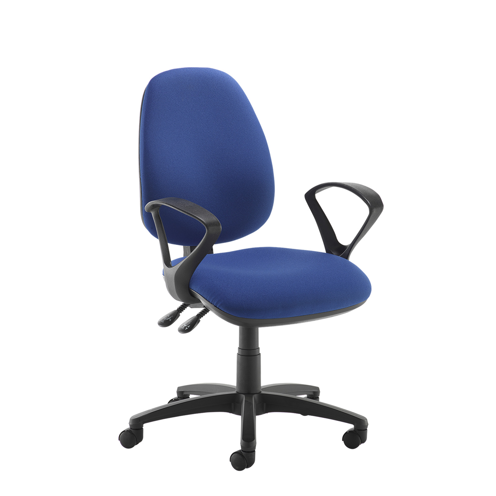 Desk Chairs Jota high back operator chair with fixed arms - blue