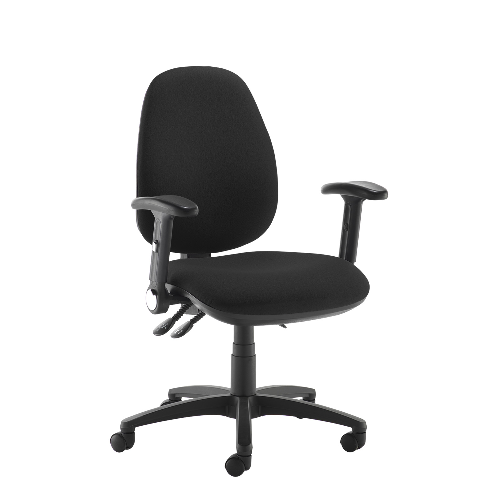 Desk Chairs Jota high back operator chair with folding arms - black