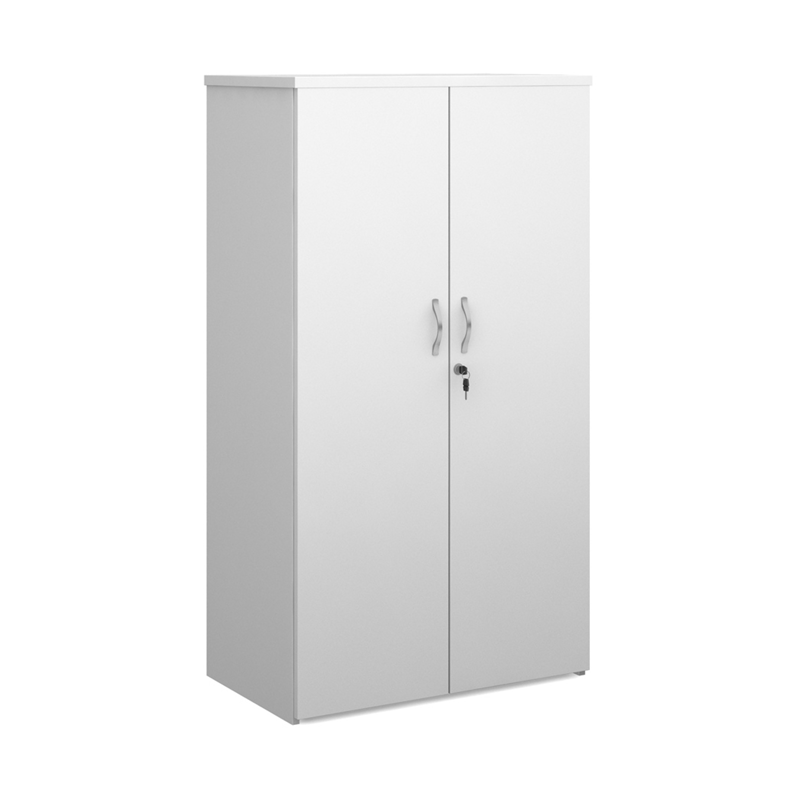 Over 1200mm High Universal double door cupboard 1440mm high with 3 shelves - white