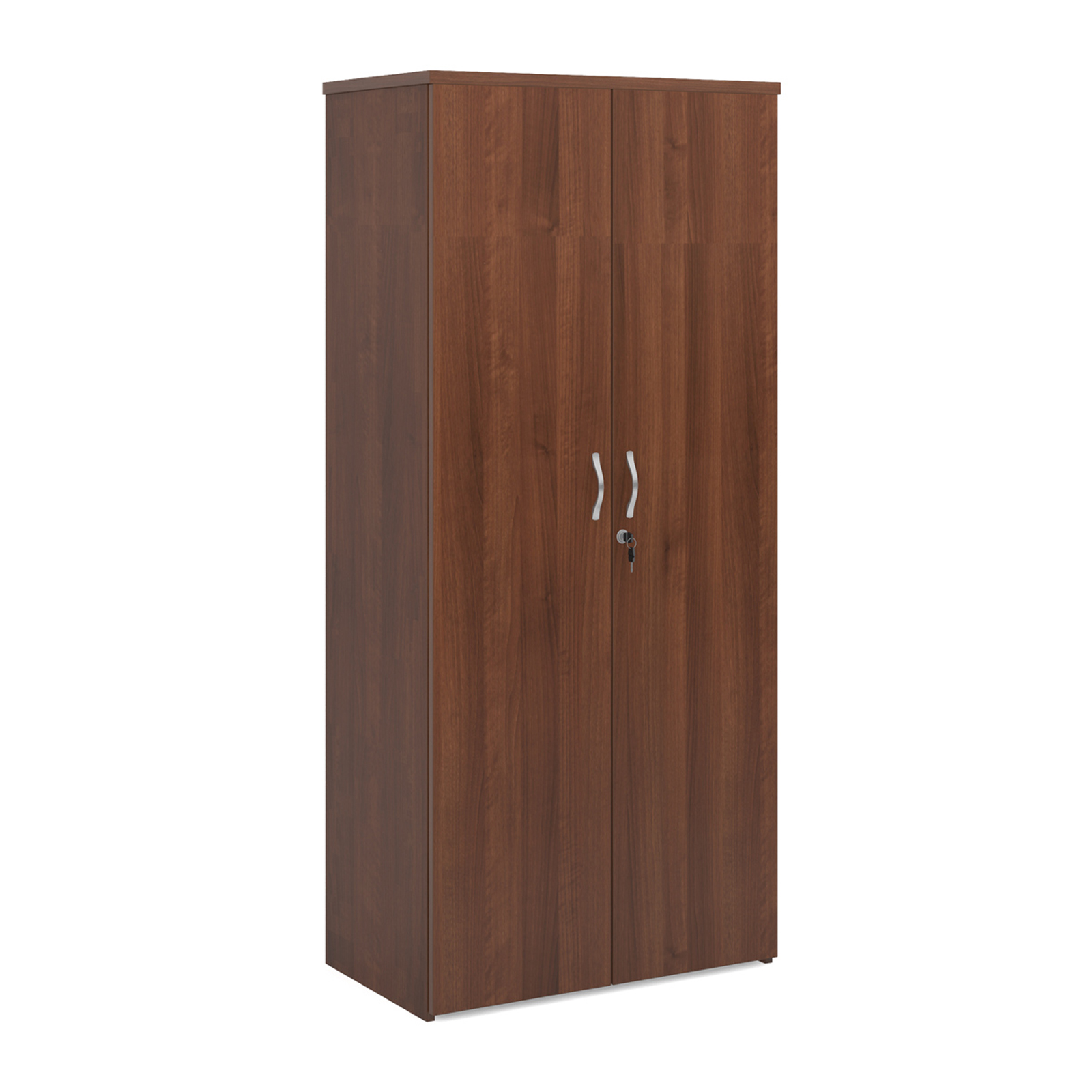 Over 1200mm High Universal double door cupboard 1790mm high with 4 shelves - walnut
