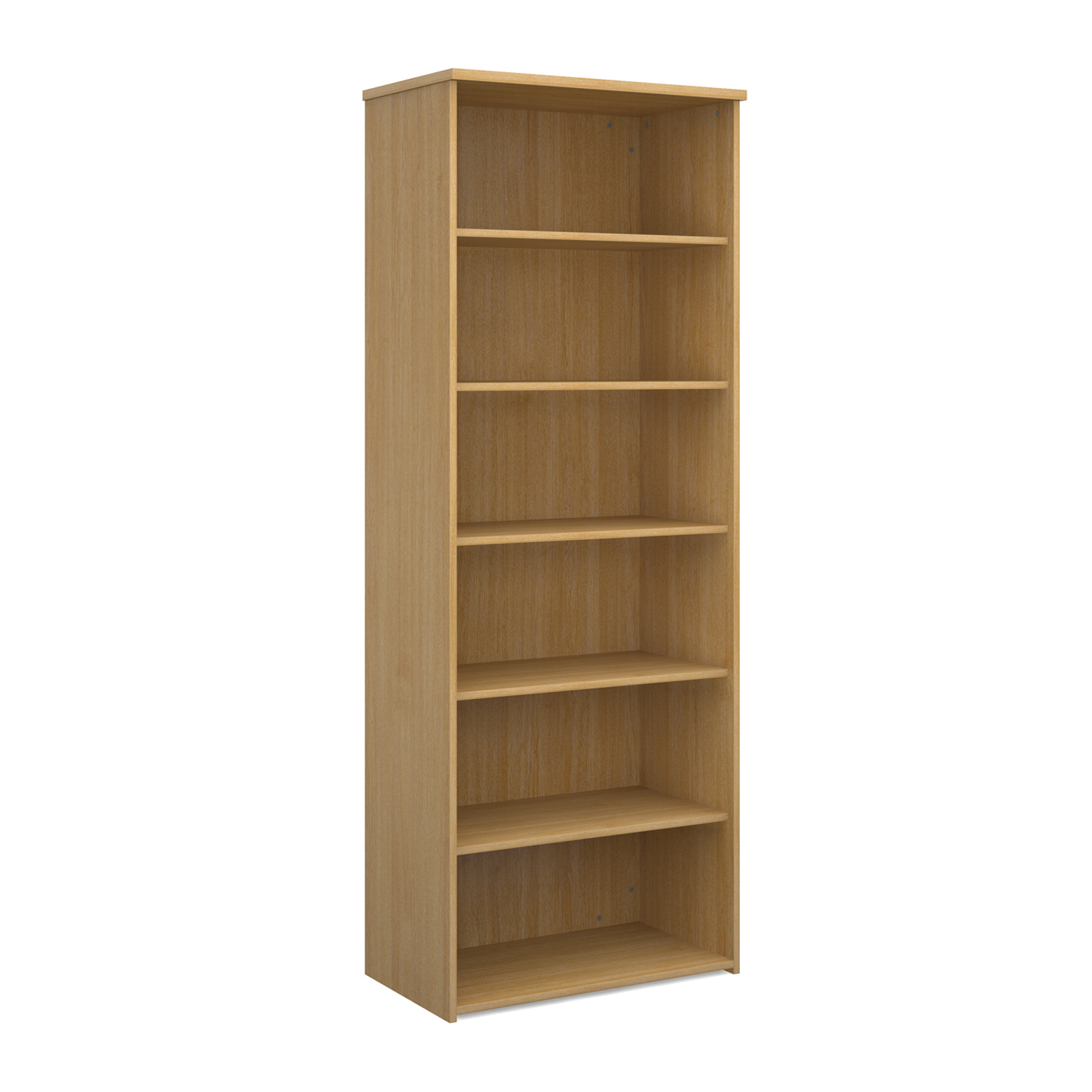 Over 1200mm High Universal bookcase 2140mm high with 5 shelves - oak