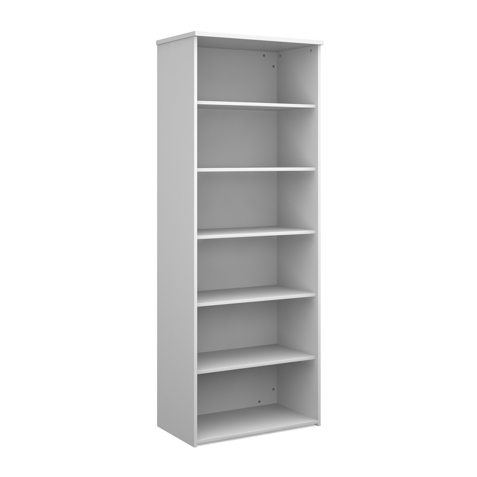Over 1200mm High Universal bookcase 2140mm high with 5 shelves - white