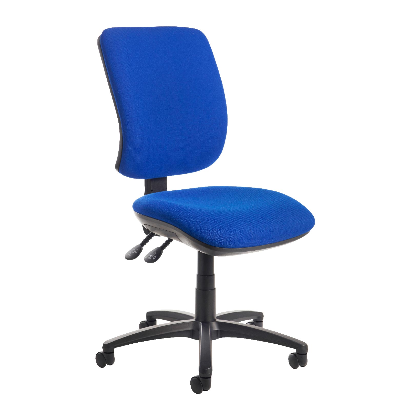 Desk Chairs Senza high back operator chair with no arms - blue