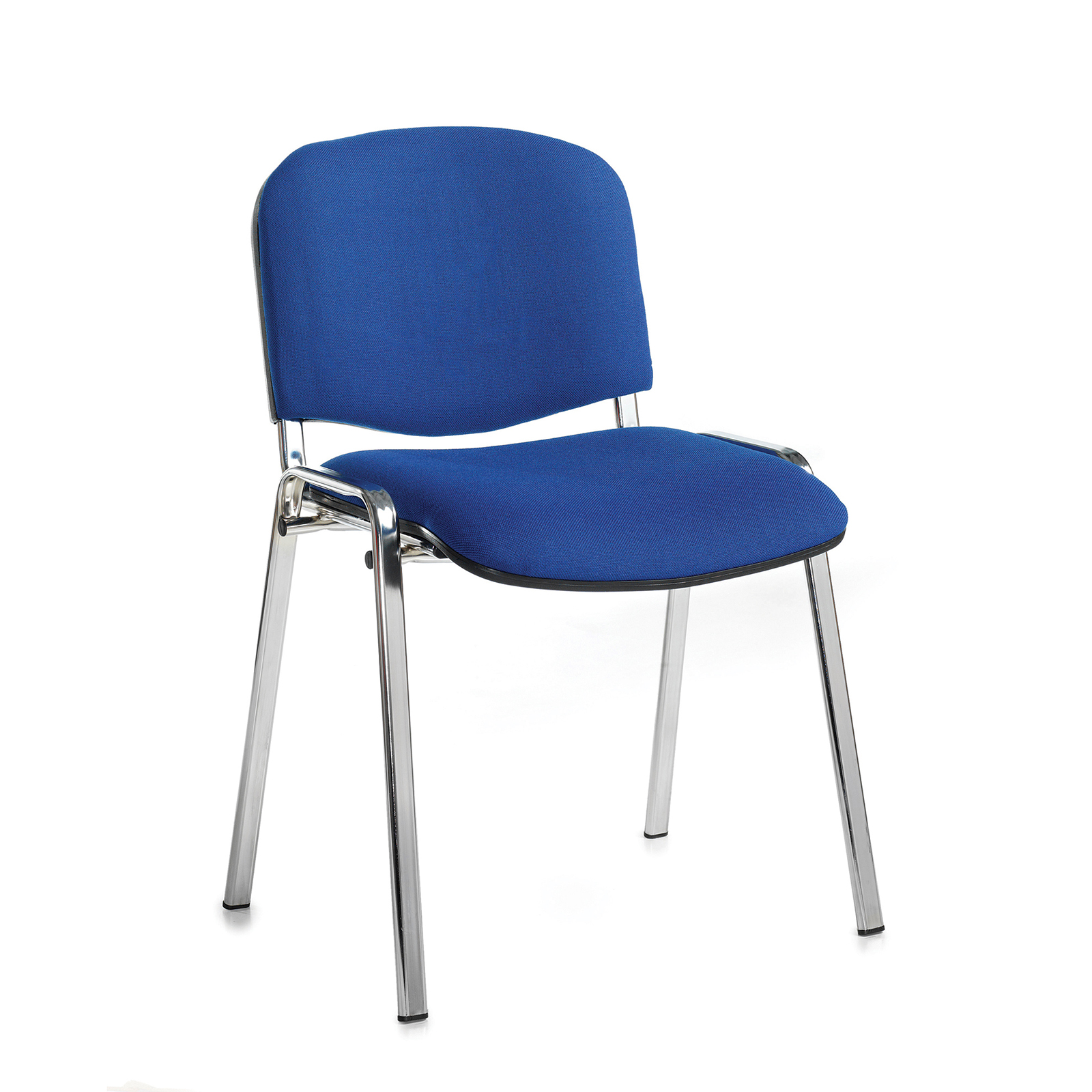 Boardroom / Meeting Taurus meeting room stackable chair with chrome frame and no arms - blue