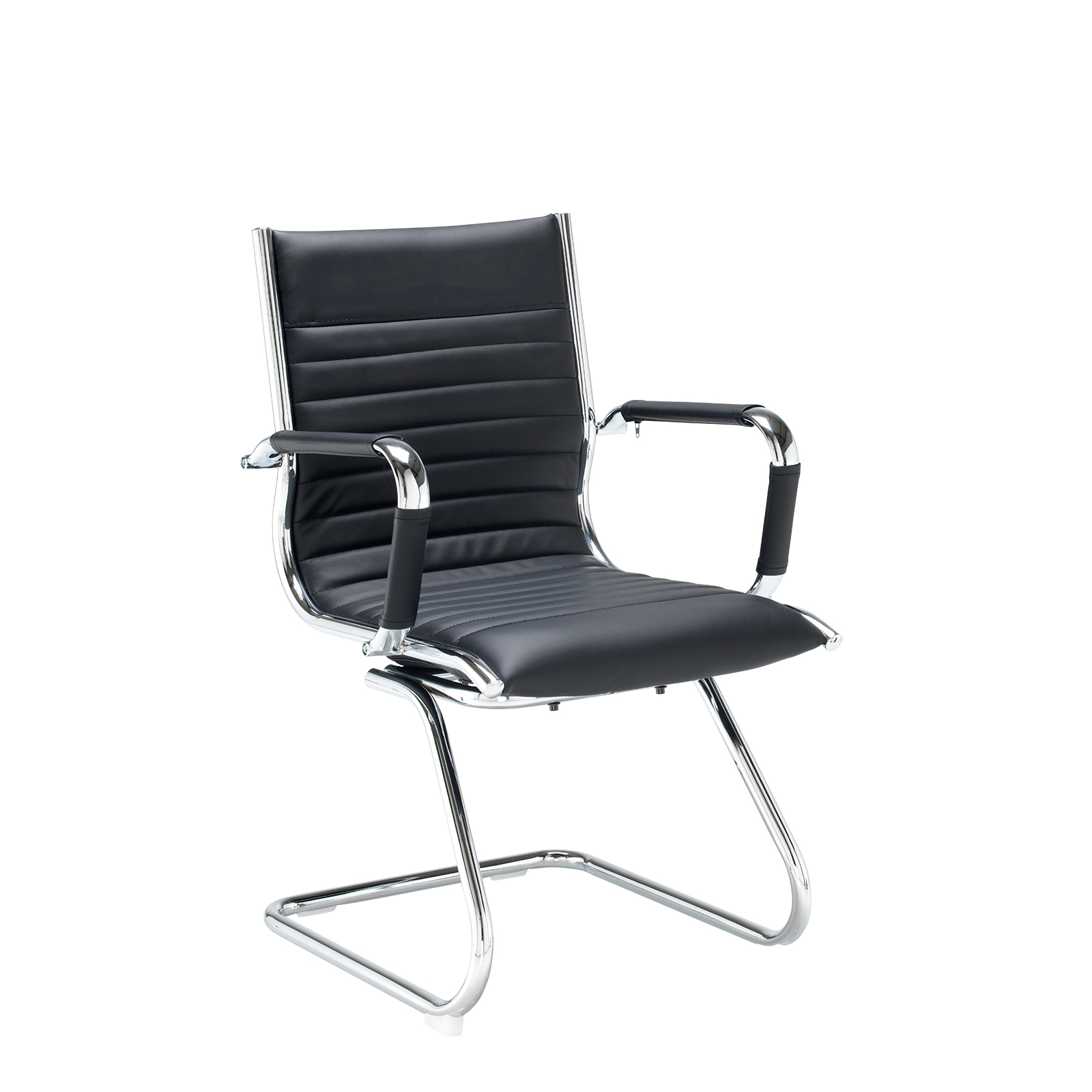 Boardroom / Meeting Bari executive visitors chair - black faux leather