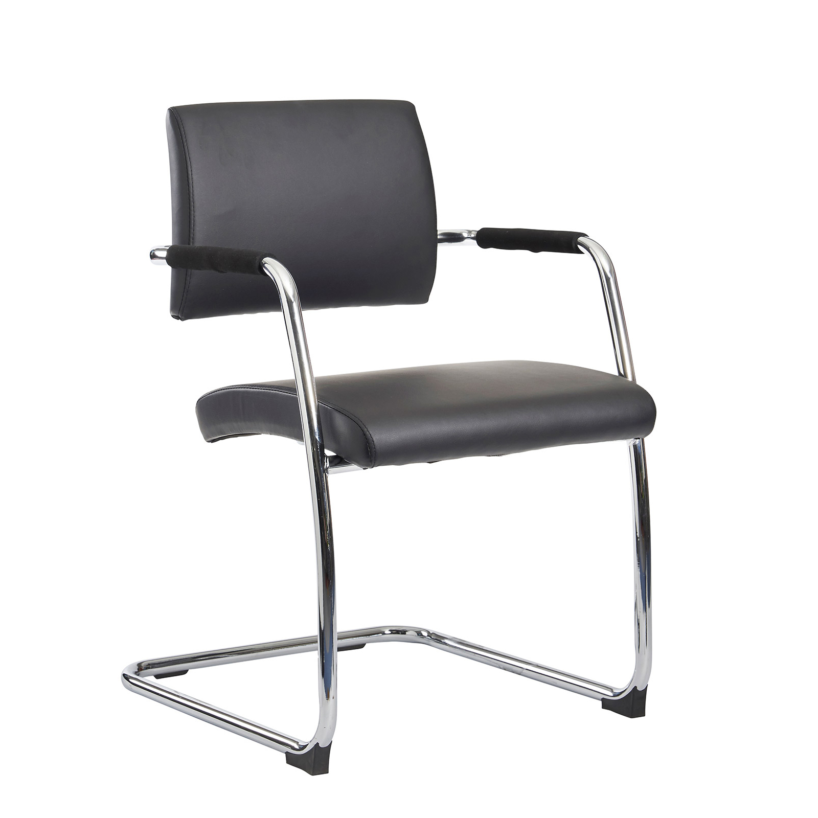 Boardroom / Meeting Bruges meeting room cantilever chair (pack of 2) - black faux leather