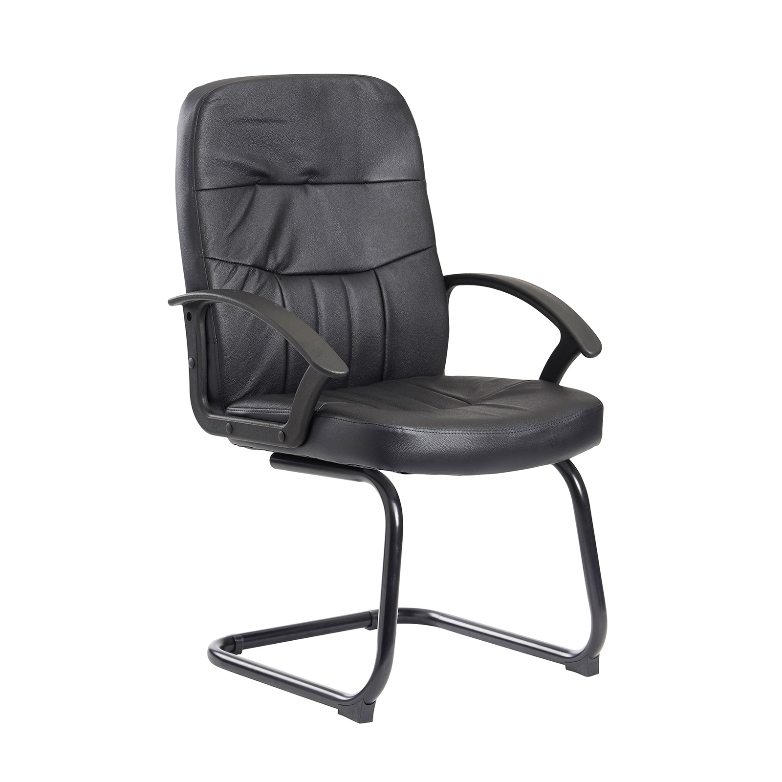 Boardroom / Meeting Cavalier executive visitors chair - black leather faced