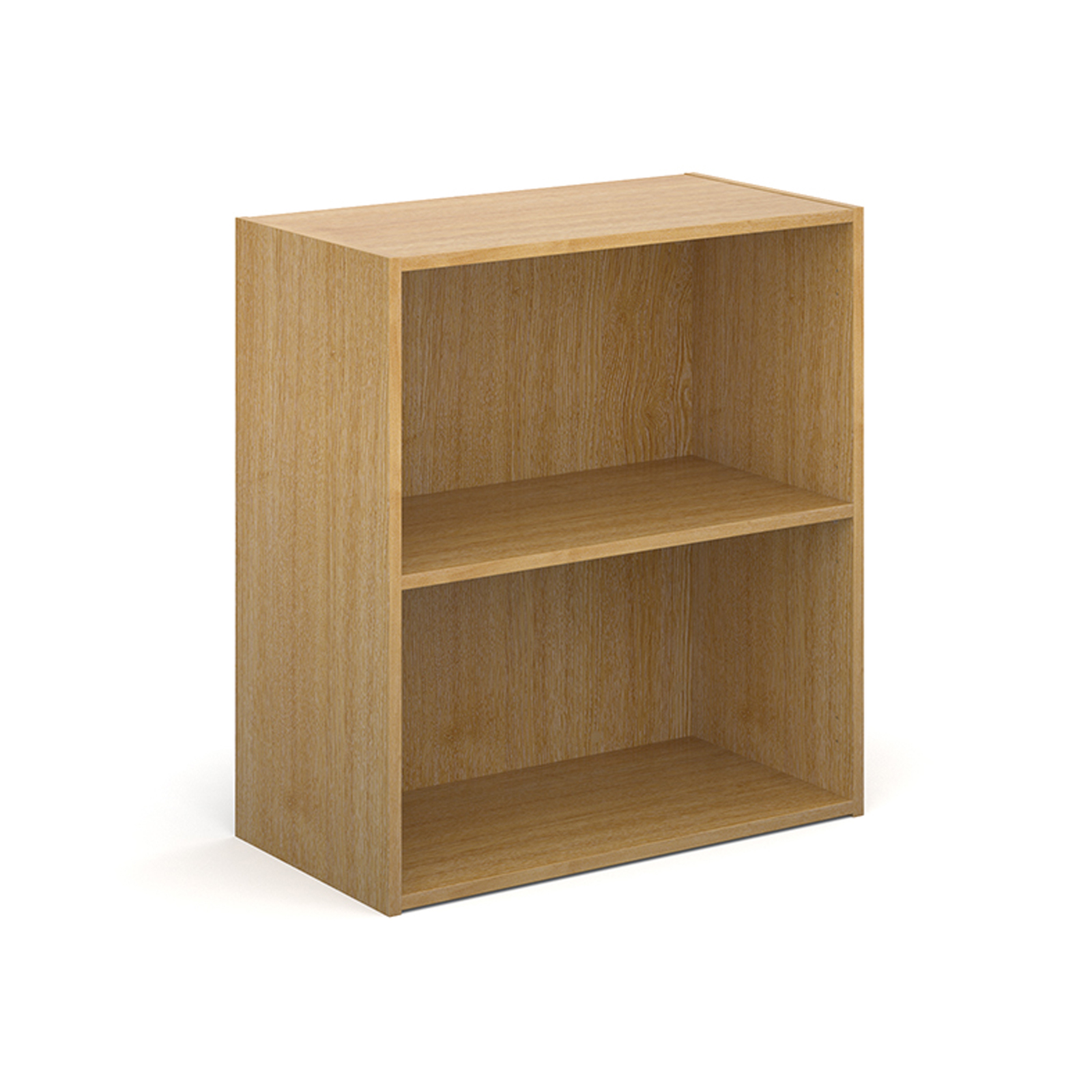 Up To 1200mm High Contract bookcase 830mm high with 1 shelf - oak