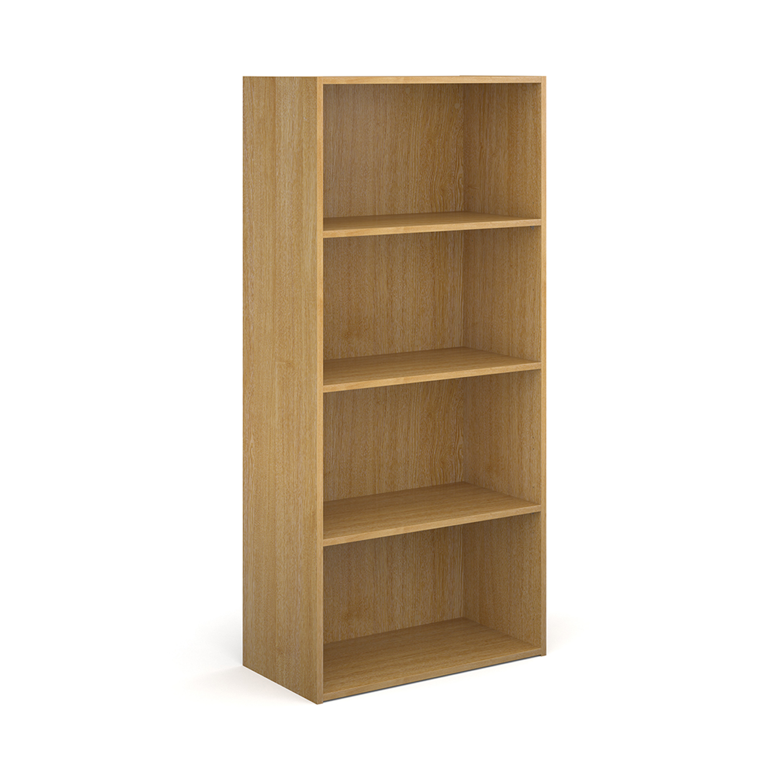 Over 1200mm High Contract bookcase 1630mm high with 3 shelves - oak