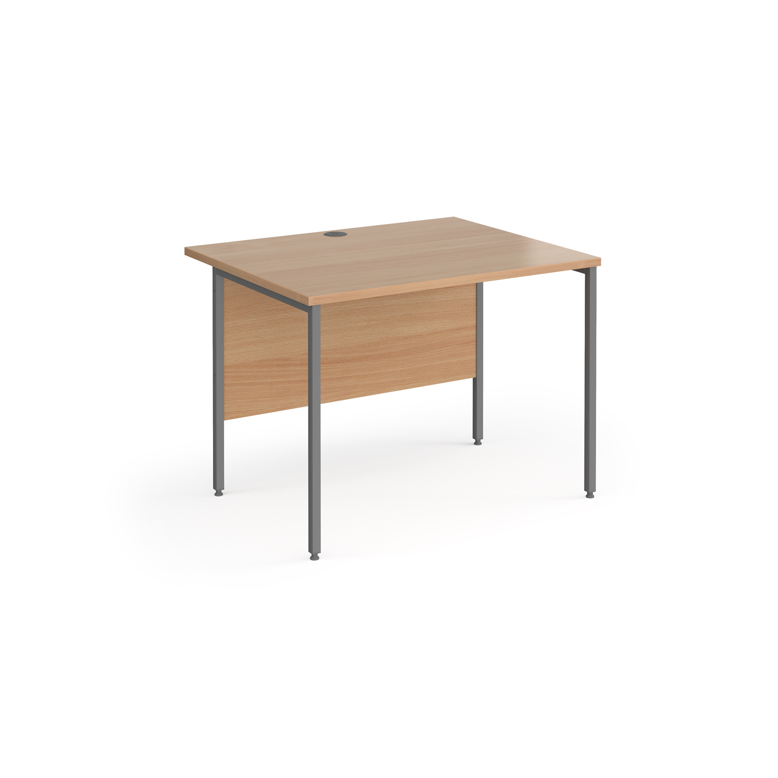 Rectangular Desks Contract 25 straight desk with graphite H-Frame leg 1000mm x 800mm - beech top