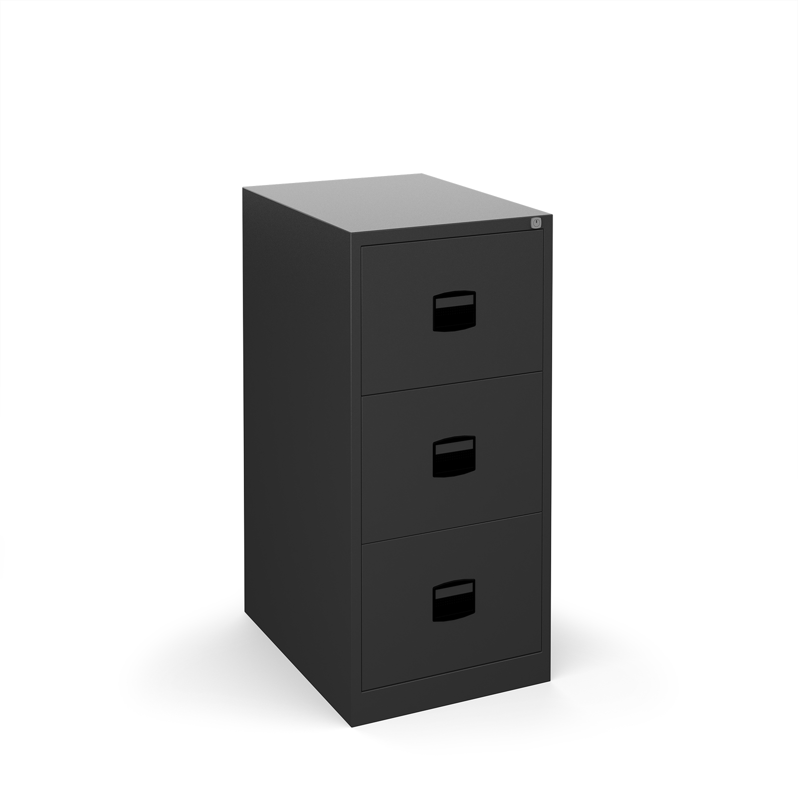 Steel Steel 3 drawer contract filing cabinet 1016mm high - black