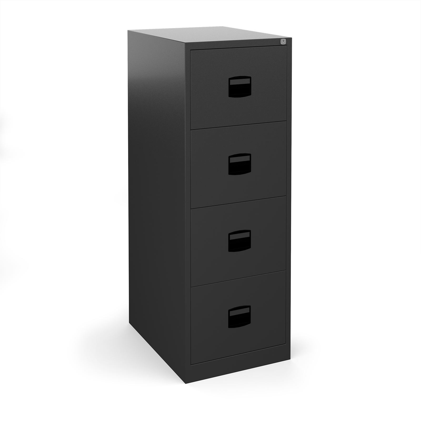Steel Steel 4 drawer contract filing cabinet 1321mm high - black