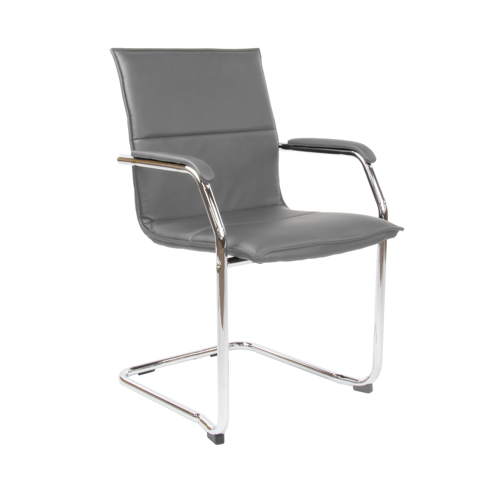 Boardroom / Meeting Essen stackable meeting room cantilever chair - grey faux leather