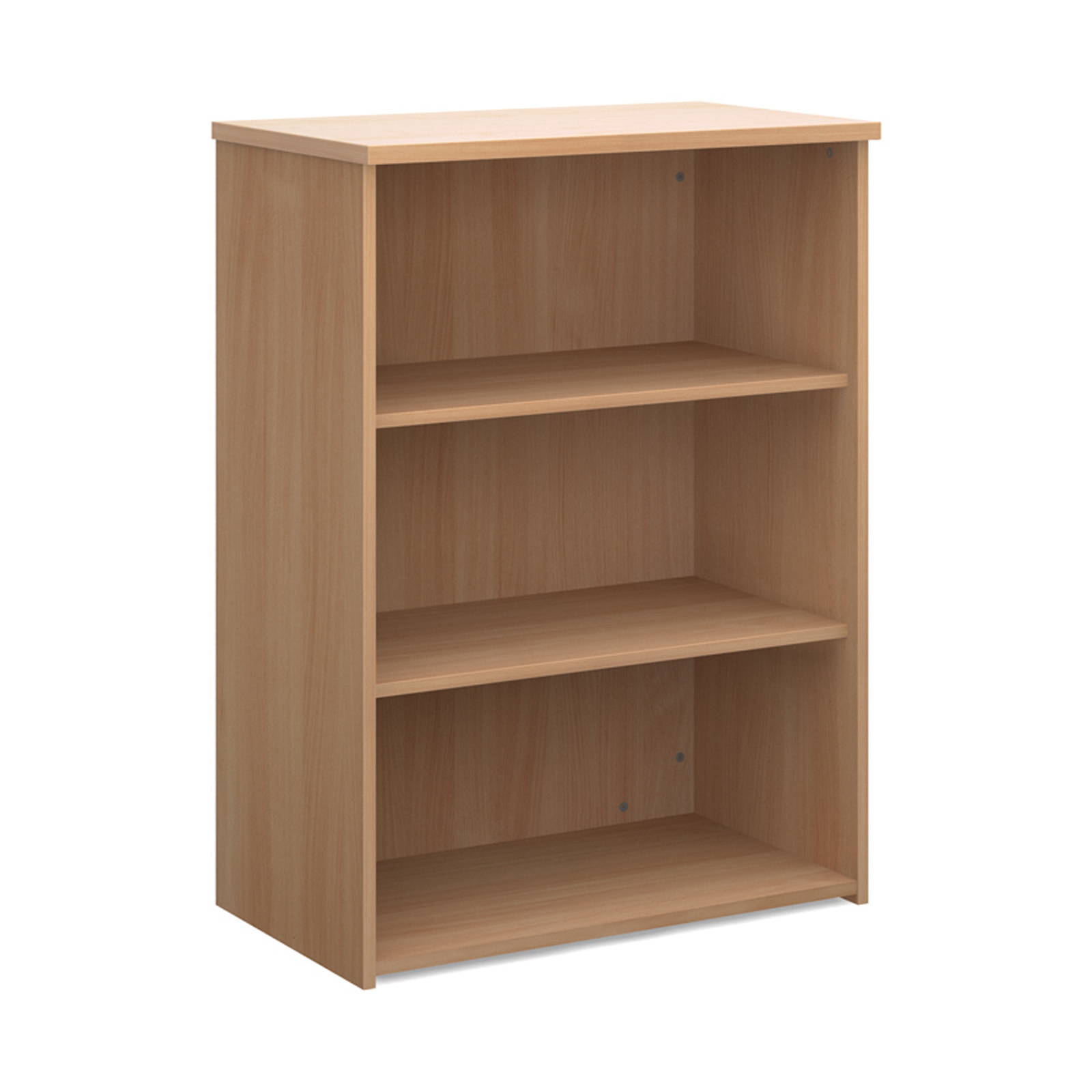 Up To 1200mm High Universal bookcase 1090mm high with 2 shelves - beech
