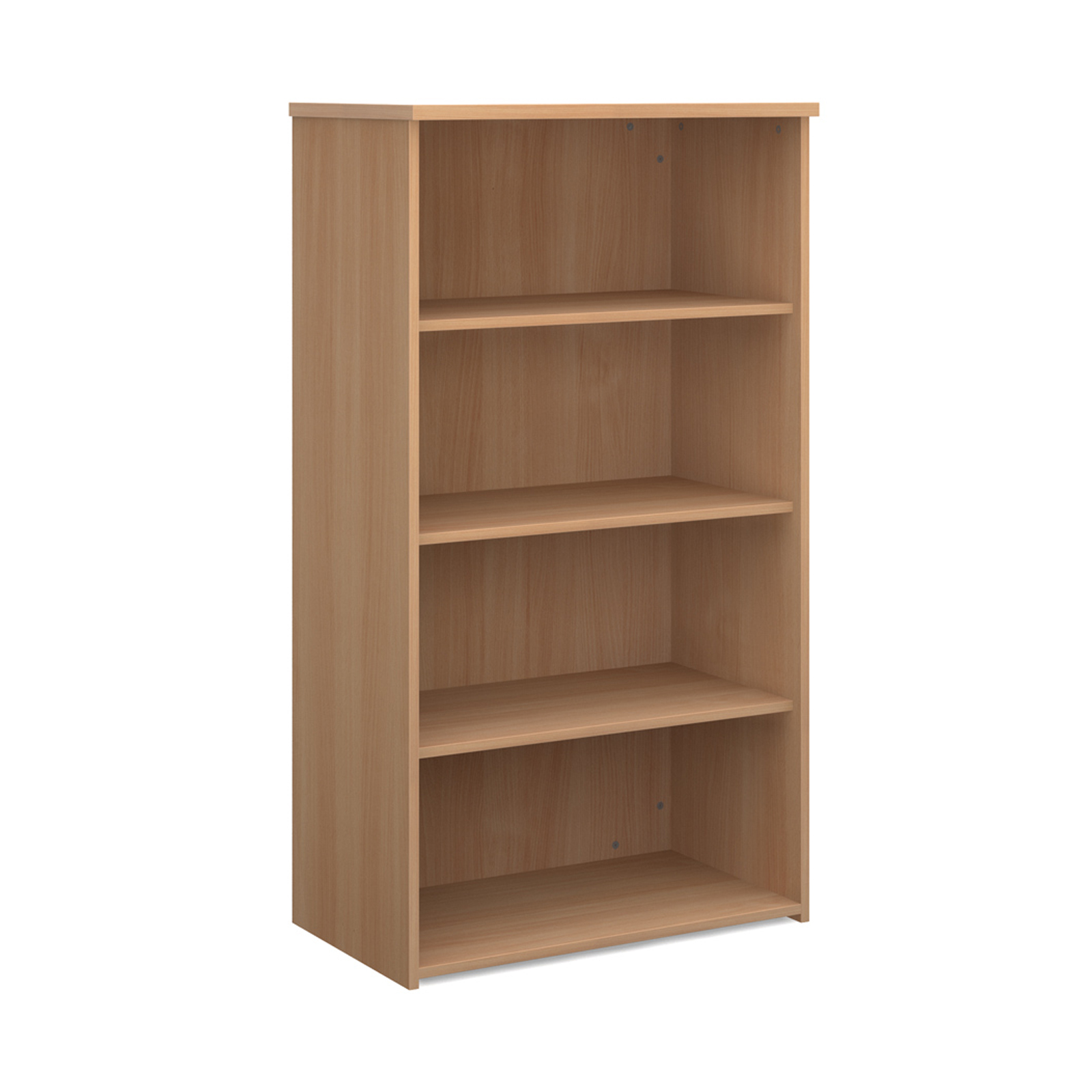Over 1200mm High Universal bookcase 1440mm high with 3 shelves - beech