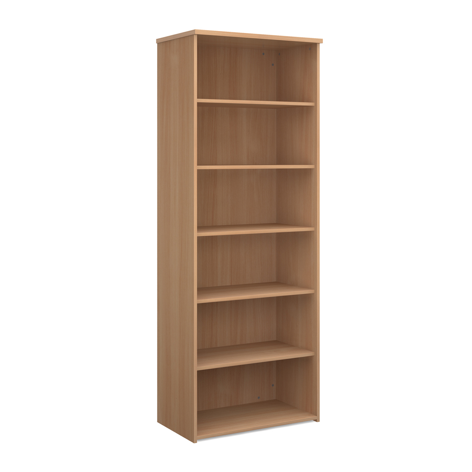 Over 1200mm High Universal bookcase 2140mm high with 5 shelves - beech