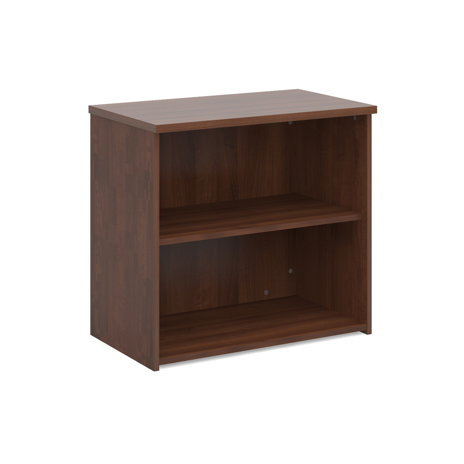 Up To 1200mm High Universal bookcase 740mm high with 1 shelf - walnut