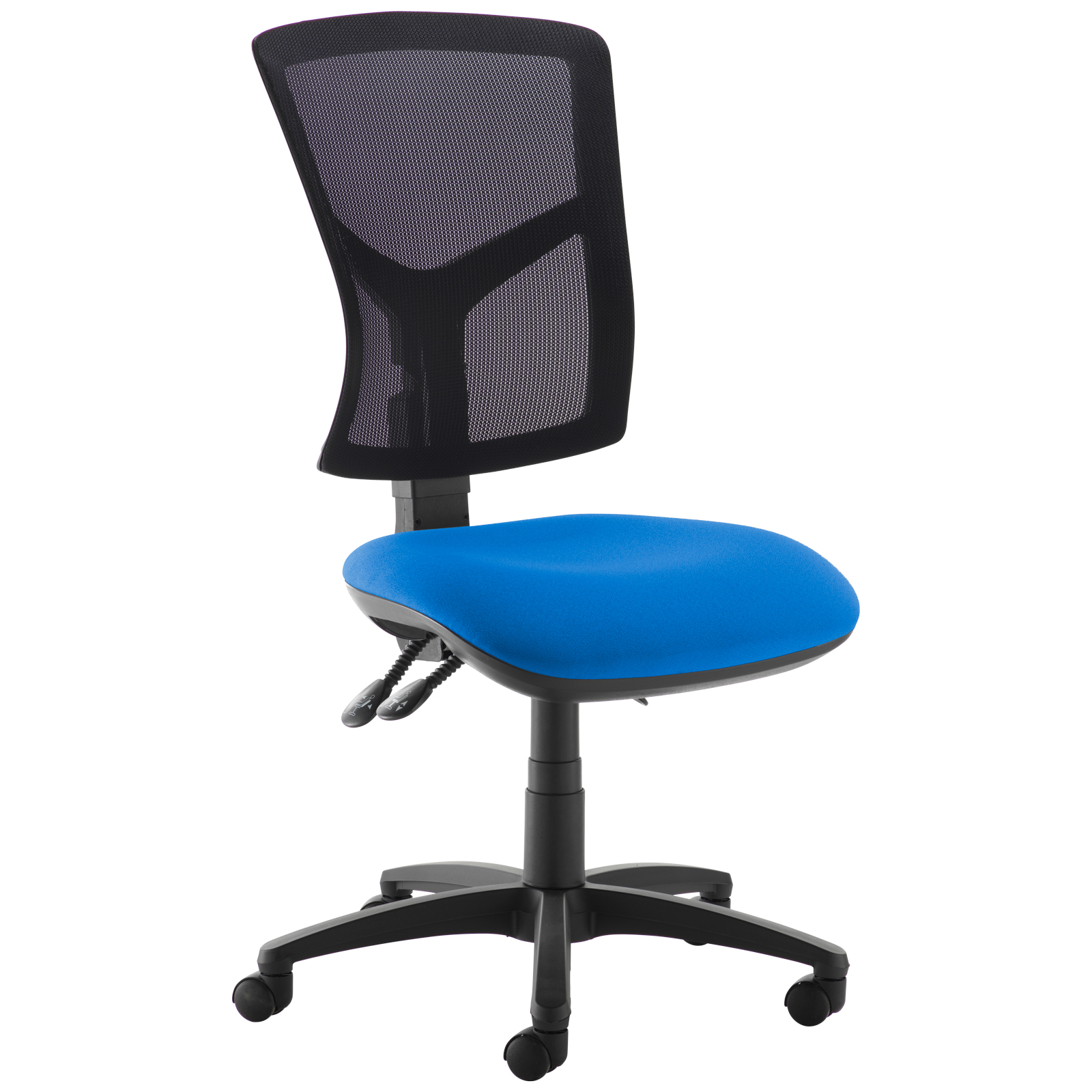 Desk Chairs Senza high mesh back operator chair with no arms - blue