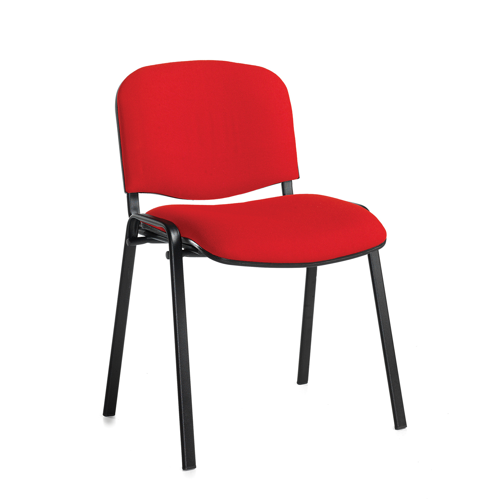 Boardroom / Meeting Taurus meeting room stackable chair with black frame and no arms - red