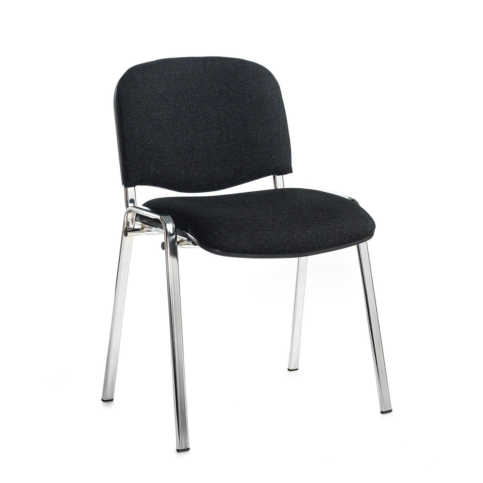 Boardroom / Meeting Taurus meeting room stackable chair with chrome frame and no arms - charcoal